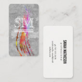 Carte De Visite Texture brossée contemporaine (Devant / Derrière)