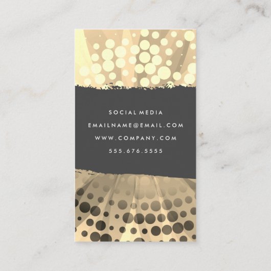 Carte De Visite Texture brossée Motif élégant (Dos)