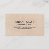 Carte De Visite Texture Brown | Arborescence aquarelle (Dos)