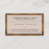 Carte De Visite Texture Brown en bois rustique (Dos)