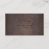 Carte De Visite Texture Brown lisse | Arrière - plan simple (Dos)