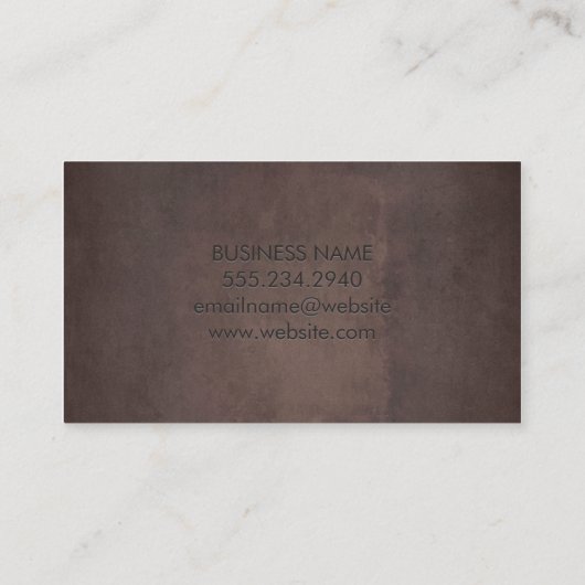 Carte De Visite Texture Brown lisse | Arrière - plan simple (Dos)
