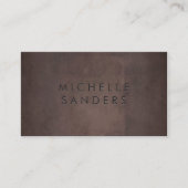 Carte De Visite Texture Brown lisse | Arrière - plan simple (Devant)