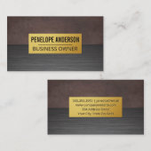 Carte De Visite Texture Brown | Texture métallique (Devant / Derrière)