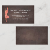 Carte De Visite Texture Brown | Yoga (Devant / Derrière)