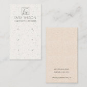 CARTE DE VISITE TEXTURE CÉRAMIQUE BLANCHE TROIS AFFICHES DE REPROD (Devant / Derrière)