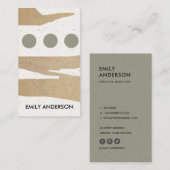 CARTE DE VISITE TEXTURE CÉRAMIQUE DE L'ART GÉOMÉTRIQUE ABSTRAIT MO (Devant / Derrière)