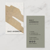 CARTE DE VISITE TEXTURE CÉRAMIQUE DE L'ART GÉOMÉTRIQUE ABSTRAIT MO (Devant / Derrière)