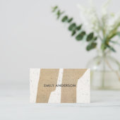 CARTE DE VISITE TEXTURE CÉRAMIQUE DE L'ART GÉOMÉTRIQUE ABSTRAIT MO (Debout devant)