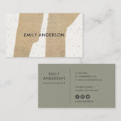 CARTE DE VISITE TEXTURE CÉRAMIQUE DE L'ART GÉOMÉTRIQUE ABSTRAIT MO (Devant / Derrière)