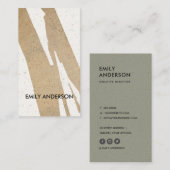 CARTE DE VISITE TEXTURE CÉRAMIQUE DE L'ART GÉOMÉTRIQUE ABSTRAIT MO (Devant / Derrière)