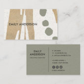 CARTE DE VISITE TEXTURE CÉRAMIQUE DE L'ART GÉOMÉTRIQUE ABSTRAIT MO (Devant / Derrière)