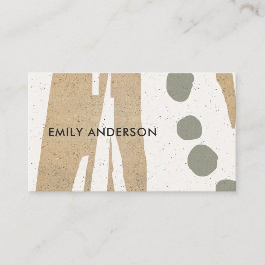 CARTE DE VISITE TEXTURE CÉRAMIQUE DE L'ART GÉOMÉTRIQUE ABSTRAIT MO (Devant)