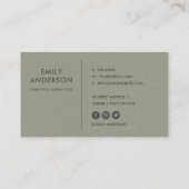 CARTE DE VISITE TEXTURE CÉRAMIQUE MODERNE ABSTRAITE GÉOMÉTRIQUE (Dos)