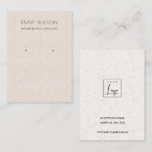 CARTE DE VISITE TÉXTURE CÉRAMIQUE ROSE BLANCHE AFFICHAGE LOGO (Devant / Derrière)