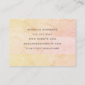 Carte De Visite Texture chic avec texte cursif (Dos)