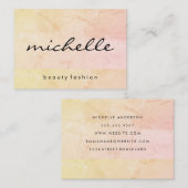 Carte De Visite Texture chic avec texte cursif (Devant / Derrière)