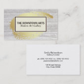 Carte De Visite Texture chic broyée or (Devant / Derrière)