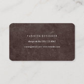 Carte De Visite texture chic minimaliste (Dos)