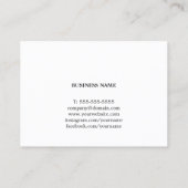 Carte De Visite Texture chic moderne Design d'intérieur jaune (Dos)