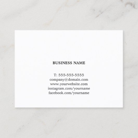 Carte De Visite Texture chic moderne Design d'intérieur jaune (Dos)