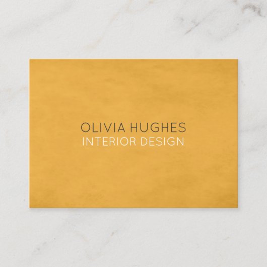 Carte De Visite Texture chic moderne Design d'intérieur jaune (Devant)