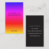 Carte De Visite Texture colorée élégante (Devant / Derrière)