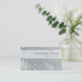 Carte De Visite Texture concrète grise et blanche moderne (Debout devant)