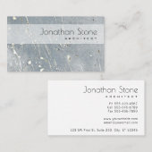 Carte De Visite Texture concrète grise et blanche moderne (Devant / Derrière)