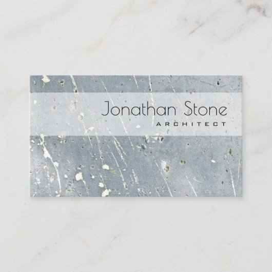Carte De Visite Texture concrète grise et blanche moderne (Devant)