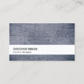 Carte De Visite Texture Cool moderne bleu blanc Concepteur intérie (Devant)