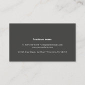 Carte De Visite Texture Cool moderne Blue Grey Consultant (Dos)