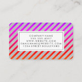 Carte De Visite Texture couleur chic rayures (Dos)