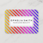 Carte De Visite Texture couleur chic rayures (Devant)