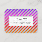 Carte De Visite Texture couleur chic rayures (Dos)