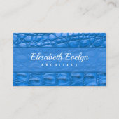 Carte De Visite Texture crocodile, couleur bleue (Devant)