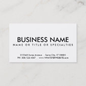 Carte De Visite texture croustillante (Dos)