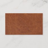 Carte De Visite Texture Cuir Élégant Rustique (Dos)