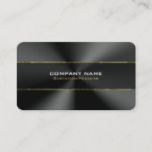 Carte De Visite Texture d'acier inoxydable noir Grilles d'or Accen (Devant)