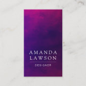 Carte De Visite Texture d'aquarelle pourpre (Devant)