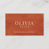 Carte De Visite Texture d'aquarelle professionnelle en terre cuite (Devant)