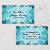 Carte De Visite Texture d'aquarelle verte Turquoise antique (Devant / Derrière)