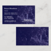 Carte De Visite Texture d'arbres - Bleu foncé (Devant / Derrière)