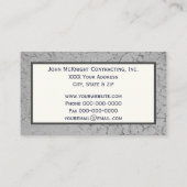 Carte De Visite Texture d'asphalte gris avec logo personnalisé (Dos)