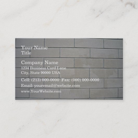 Carte De Visite Texture de blocs de béton (Devant)