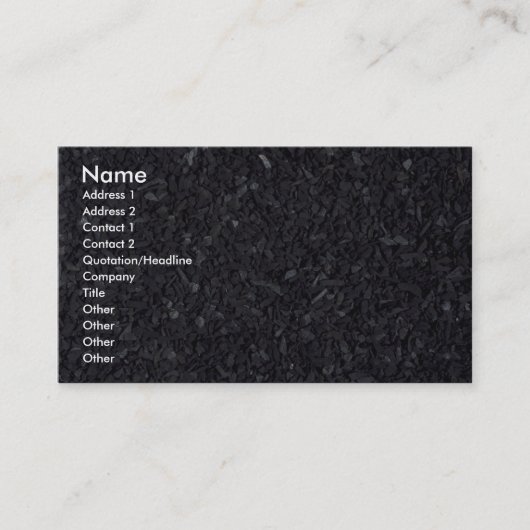 Carte De Visite Texture de charbon (Devant)
