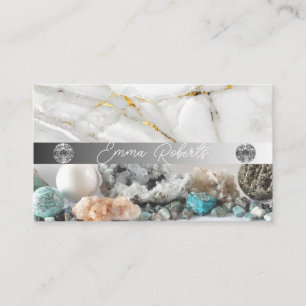 Carte De Visite Texture de cristal de quartz améthyste minéral C