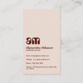 Carte De Visite Texture de cuir élégant professionnel (Dos)