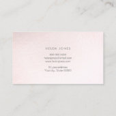 Carte De Visite texture de cuir esthéticienne faux rose (Dos)