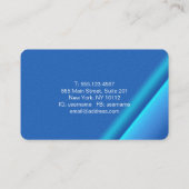 Carte De Visite Texture de dégradé bleu abstrait (Dos)